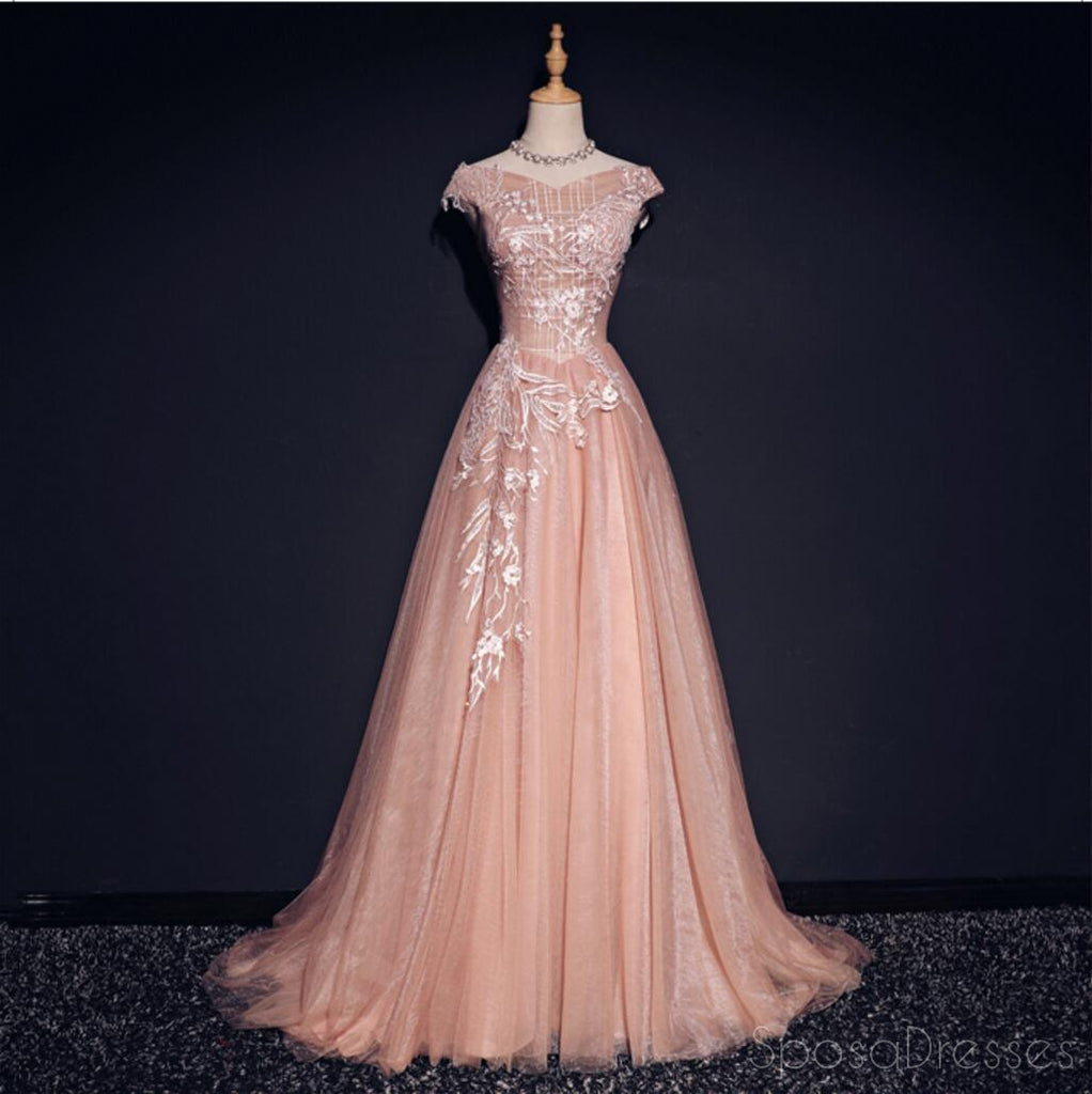 Blush Pink Off épaule décolleté en V dentelle longues robes de bal de soirée, robes de soirée populaires 2018, robes de bal longues personnalisées, robes de bal formelles à bas prix, 17213