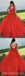 Red A-line V-neck Cheap Long Prom Dresses, Evening Party Dresses,12885