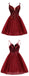 Spaghetti Straps V-neck Homecoming Dresses,Cheap Short Prom Dresses,CM916