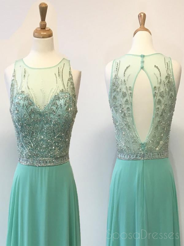 Vestidos de fiesta de noche largos con espalda abierta y verde menta delicadamente sexy, vestidos de fiesta largos y personalizados baratos y populares, 17316