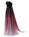 Simple Strapless Chiffon Ombre Long Evening Prom Dresses, Custom Cheap Sweet 16 Dresses, 18395