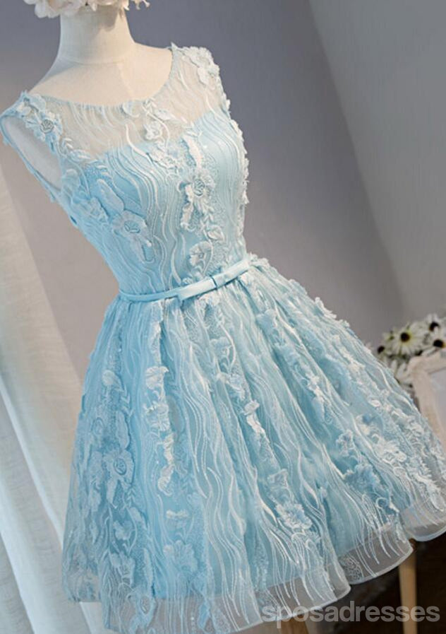 Tiffany Blue Open atrás Cadarço Vestidos de Baile para os estudantes de Regresso para casa Atraentes, Vestidos de Baile para os estudantes Partidários Curtos Disponíveis, Vestidos de Regresso para casa Perfeitos, CM313