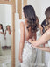 Long Mermaid Backless V-neck Spaghetti Straps Lace Wedding Dresses,WD745