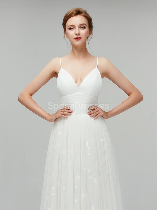 Simple Spaghetti Straps Cheap Wedding Dresses Online, Cheap Bridal Dresses, WD555