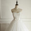 Simple Strapless A line Pearls Beaded Wedding Bridal Dresses, Cheap Custom Made Wedding Bridal Dresses, WD276