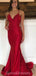 Simple Sexy Mermaid Dark Red Cheap Long Evening Prom Dresses, Evening Party Prom Dresses, 12191