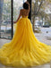 Querida pescoço ouro lantejoulas uma linha barato longo Evening Prom Dresses, Evening Party Prom Dresses, 12350