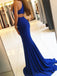 Royal Blue Sexy Split Meerjungfrau Abend Prom Kleider, Sexy Party Prom Kleider, 17139