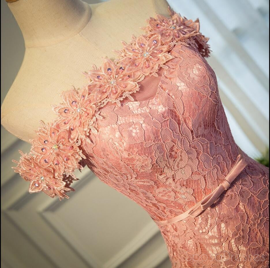 Sexy Off Shoulder Peach Lace Long Evening Prom Dresses, Popular 2018 Party Prom Dresses, Custom Long Prom Dresses, Cheap Formal Prom Dresses, 17215