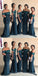 Off Shoulder Teal Mermaid Sequin Corsice Cheap Long Cheap Bridesmaid Dresses Online, WG641