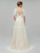 Champagne Short Sleeves Lace A-line Vestidos Baratos Online, Vestidos Bridal Baratos, WD561