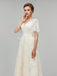 Champagne Short Sleeves Lace A-line Vestidos Baratos Online, Vestidos Bridal Baratos, WD561