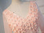 Long Sleeve Light Peach Open Back See Through Lace Cute Homecoming Prom Dresses, Affordable Short Party Prom Dresses, Perfect Homecoming Dresses, CM318