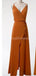 Burnt Orange Cheap Long Simple Bridesmaid Dresses Online, Cheap Dresses,WG721