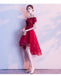 Bright Red Off Shoulder High Low Cheap Homecoming Vestidos Online, Vestidos Baratos Baratos, CM783