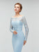 Long Sleeves Lace Mermaid High Cheap Dresses Online, WG580