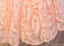 Long Sleeve Peach Open back Lace Cute Homecoming Prom Dresses, Affordable Short Party Prom Dresses, Perfect Homecoming Dresses, CM316