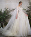 Fairy Long Sleeves A-line Lace Wedding Dresses, Cheap Wedding Gown, WD682