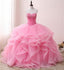 Sweetheart Pink Beaded Cheap Evening Prom Dresses, Sweet 16 Dresses, 17489