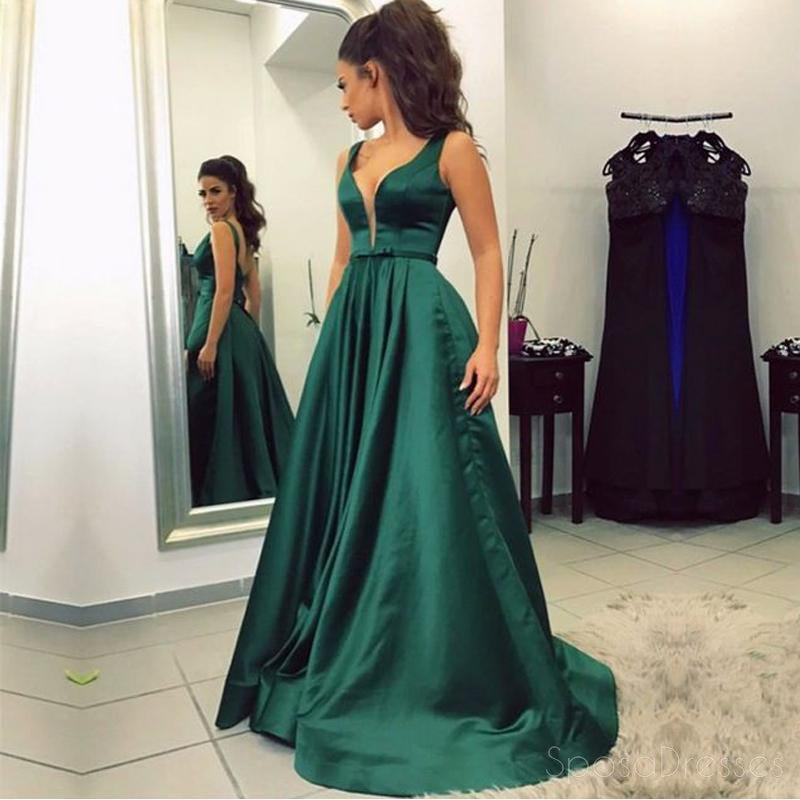 Sexy Profundo Decote em V Uma linha de Noite, Vestidos de Baile, Popular Surgiu Partido Verde de Baile, Vestidos Personalizado, Longos Vestidos de Baile Barato Formal Vestidos de Baile, 17199