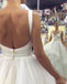 Ivory Thick Organza Straps Ball Gwon Wedding Dresses Online, Cheap A-line Bridal Dresses, WD466