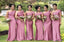 Pink Mermaid One Shoulder Cheap Long Bridesmaid Dresses Online,WG1430