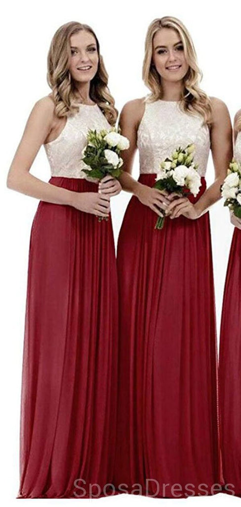 Halter Red Skirt Long Cheap Bridesmaid Vestidos on-line, WG625