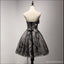 Handgemachte Blume Schwarz Homecoming Abschlussball-Kleider, Kleine Schwarze Kleid, Kurze Party Prom Kleider, die Perfekte Homecoming Kleider, CM208