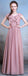 Mousseline de soie rose pâle longue dépareillé simple robes de demoiselle d'honneur bon marché en ligne, WG508