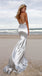 Vestidos Sexys Backless Mermaid Silver Evening Vestidos, Custom Custom Sweet 16 Vestidos, 18493