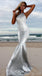 Vestidos Sexys Backless Mermaid Silver Evening Vestidos, Custom Custom Sweet 16 Vestidos, 18493