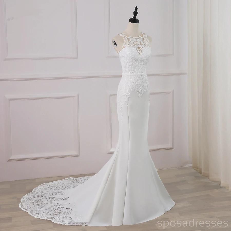 Bateau Lace Mermaid Sexy Cheap Hochzeit Dresses Online, Billig Brautkleider, WD514