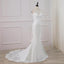 Bateau Lace Mermaid Sexy Cheap Wedding Dresses Online, Cheap Bridal Dresses, WD514