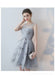 Simple Open Back Grey Lace Cheap Homecoming Robes en ligne, Robes de bal court bon marché, CM782