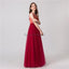 See Through Red Applique Evening Prom Dresses, Evening Party Prom Dresses, 12102