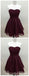 Chérie Mignon Simpe Marron Court Dentelle Homecoming Robes 2018, CM491