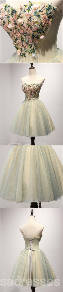 Unique Yellow and Green Sweetheart Homecoming Prom Dresses,  Short Party Prom Dresses, Perfect Homecoming Dresses, CM203