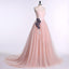 Strapless Sweetheart Blush Pink A line vestidos de baile de noche largos, populares baratos largos 2018 vestidos de baile de fiesta, 17240