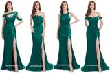 Mismatched African Mermaid Cheap Long Champagne Gold Bridesmaid Dresses Online, WG823