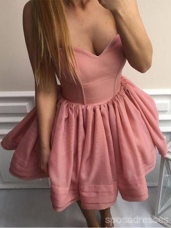 Queridinha Pink Simple Short Homecoming Vestidos Online, CM628