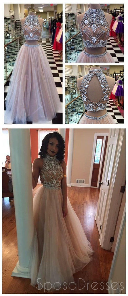 Two Piece Prom Dresses, High Neck Prom Dresses, Pretty Prom Dresses, Open Back Prom Dresses, Popular Prom Dresses, Fashion Prom Dresses, Charming Prom Dresses,Prom Dresses Online,PD0115