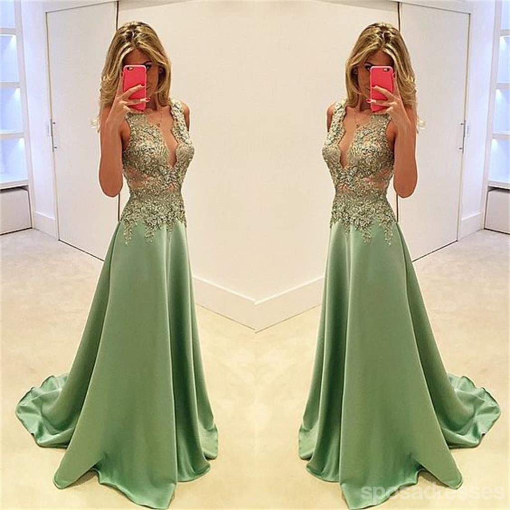 Green See through Prom Dress,Stunning Prom Dress,A-line Prom Dress,Sexy Prom Dress, Fashion Prom Dress,Cocktail Prom Dress,Evening Dress,Long Prom Dress,PD0160