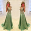 Green See through Prom Dress,Stunning Prom Dress,A-line Prom Dress,Sexy Prom Dress, Fashion Prom Dress,Cocktail Prom Dress,Evening Dress,Long Prom Dress,PD0160