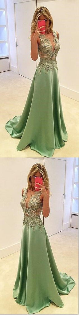 Green See through Prom Dress,Stunning Prom Dress,A-line Prom Dress,Sexy Prom Dress, Fashion Prom Dress,Cocktail Prom Dress,Evening Dress,Long Prom Dress,PD0160