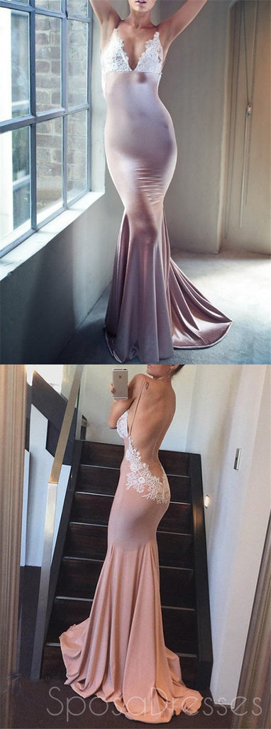 Spaghetti Straps Prom Dresses,Backless Prom Dresses,Sexy Prom Dresses, PD0195