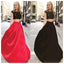 Robe longue de Bal, Deux Pièces Robe de Bal, Simple, Robe de Bal, le Rouge et le Noir, Robe de Bal, Personnalisé,robe de bal, Abordable,Robe de Bal, Robes de soirée,Robes de Soirée,PD0043