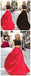 Largo Vestido de fiesta, de Dos Piezas Vestido de fiesta, Simple Vestido de fiesta, color Rojo y Negro Vestido de fiesta, Personalizado vestido de fiesta,Asequible Vestido de fiesta,Vestidos de Fiesta,Vestidos de Noche,PD0043