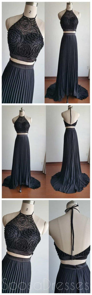 Two Pieces Prom Dress,High neck Prom Dress,Beading Prom Dress ,Newest Prom Dress,Custom Prom Dresses ,Evening Dresses, Prom Dresses,Long Prom Dress, Party Prom Dress,PD0061