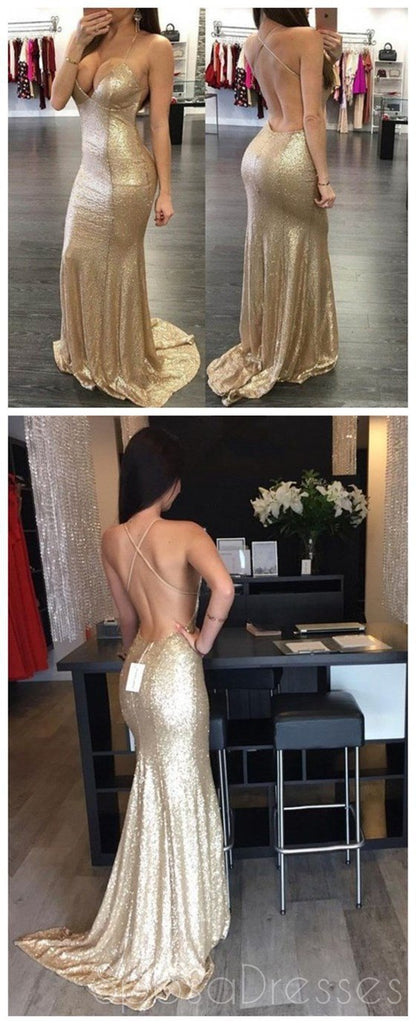 Sequined Prom Dresses, Spaghetti Straps Prom Dresses,Mermaid Long Prom Dresses,Sexy Prom Dresses,Party Prom Dresses,Evening Prom Dresses,Prom Dresses Online,PD0075