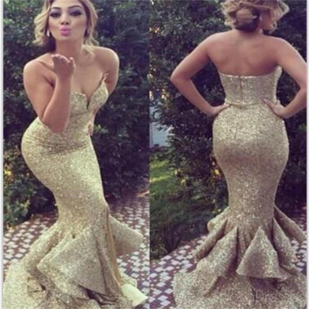 Vestidos de Baile Gold Sequin, vestidos Sparkle Prom, vestidos de gala, vestidos de gala, vestidos de gala, vestidos de gala, vestidos de Gala Da noite, vestidos de Baile Elegant Prom Online, PD0079